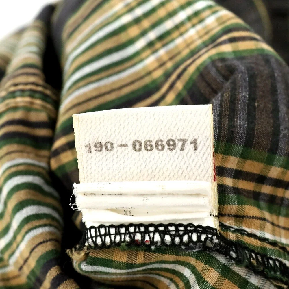 True Religion Shirt Mens XL Western Brown Plaid Pearl Snaps Pockets Tiny Flaw
